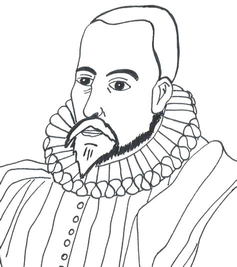 miguel de cervantes para colorear